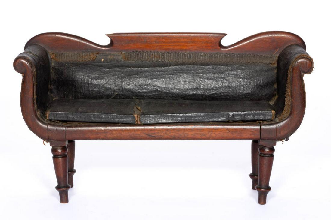 AMERICAN CLASSICAL MAHOGANY DOLL SOFA (1 of 3)