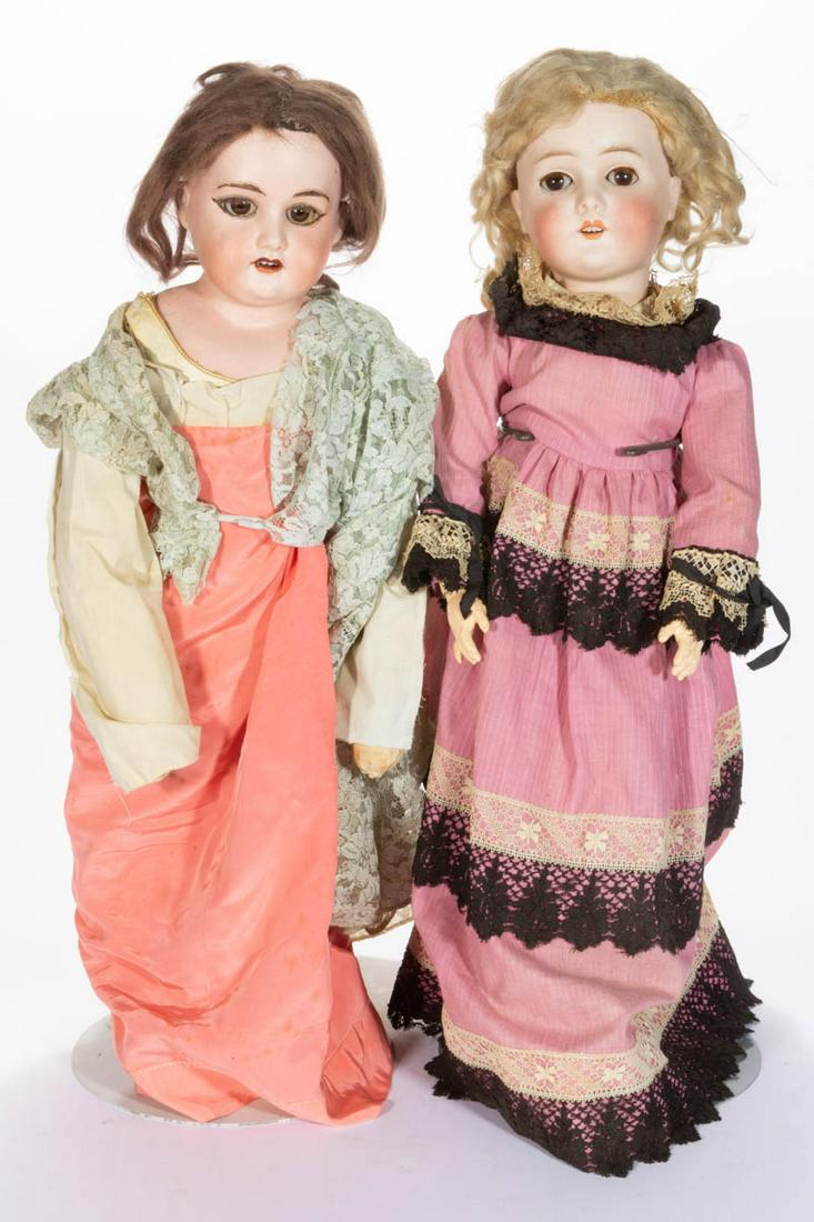 GERMAN ARMAND MARSEILLE BISQUE-HEAD DOLLS, LOT OF TWO (1 of 1)