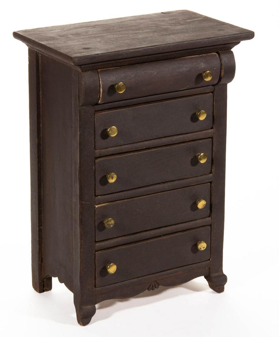 MID-ATLANTIC POPLAR DOLL / MINIATURE HIGH CHEST OF (1 of 6)