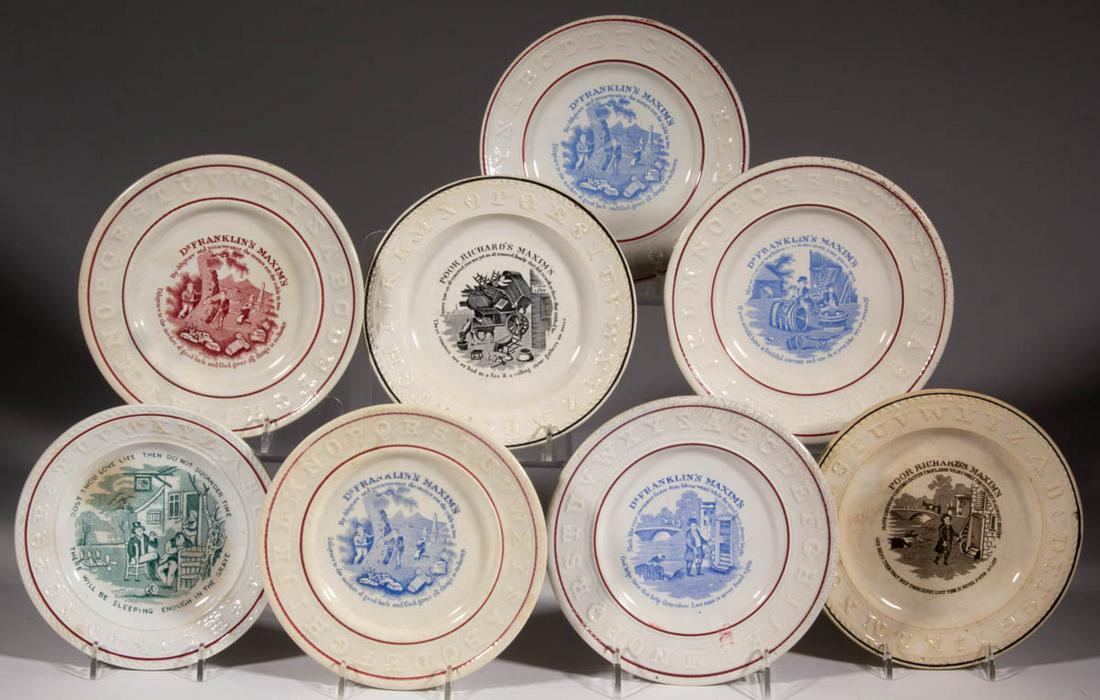 DR. FRANKLIN'S / POOR RICHARD'S MAXIMS TRANSFER-PRINTED (1 of 1)