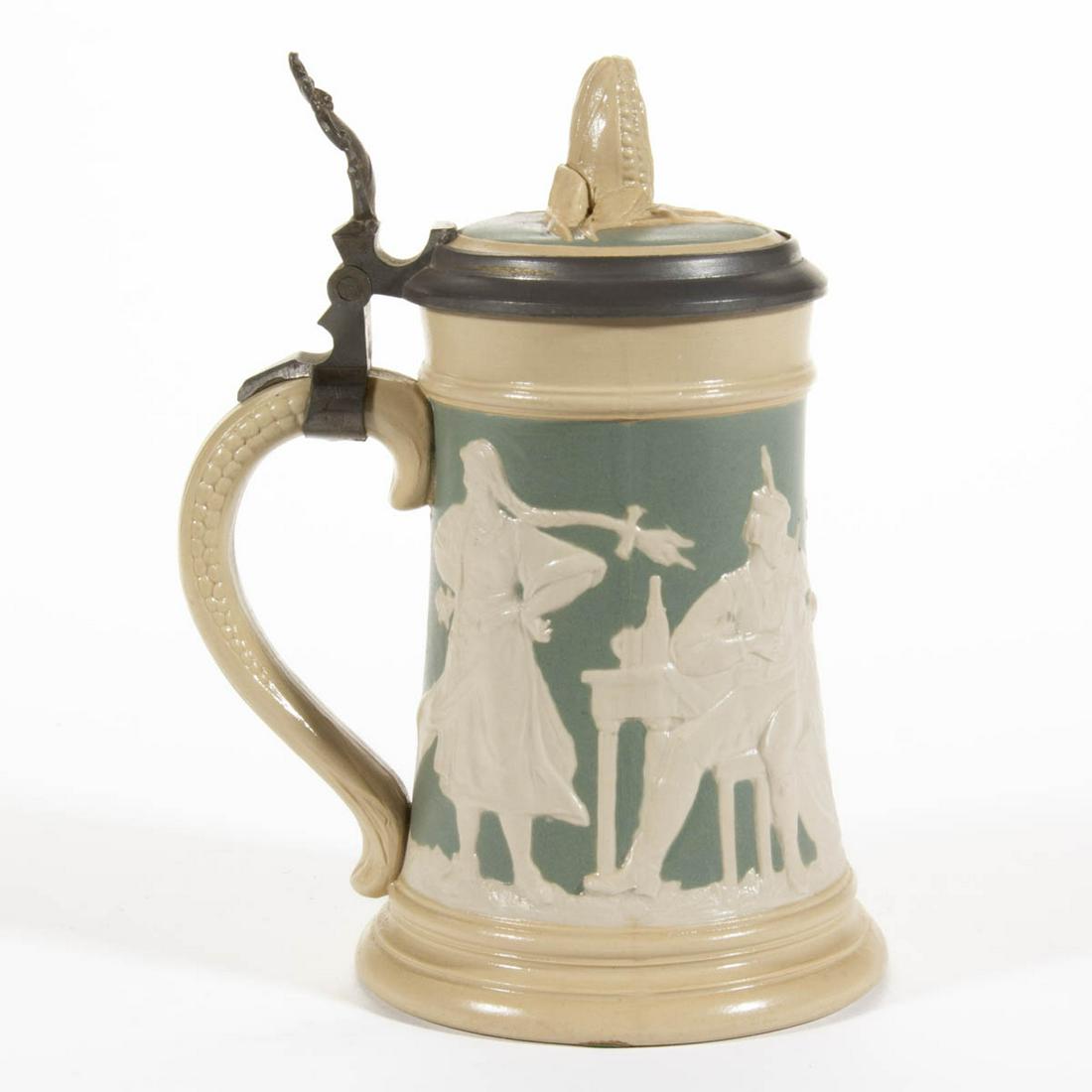 GERMAN METTLACH CERAMIC STEIN (1 of 4)