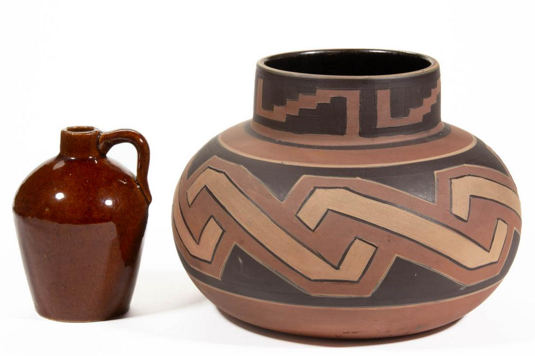 AMERICAN ART POTTERY ARTICLES, LOT OF TWO (1 of 5)