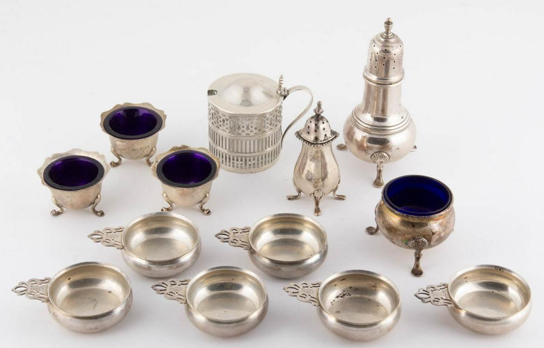 ENGLISH AND AMERICAN STERLING SILVER OPEN SALTS AND (1 of 1)