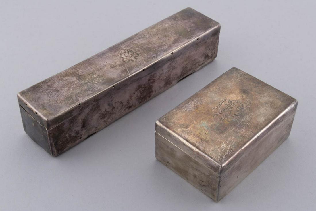 FRENCH 0.950 SILVER BOX SET, LOT OF TWO (1 of 2)