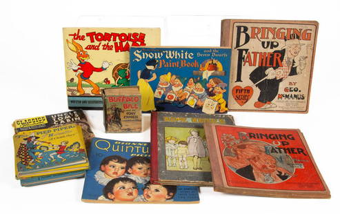 ASSORTED CHILDREN'S VOLUMES, LOT OF 16: ASSORTED CHILDREN'S VOLUMES, LOT OF 16, including Morgan, "Buffalo Bill and the Pony Express", illustrated by Hal Arbo, 1934; "The Pied Piper of Hamelin: A Child's Story", The Macmillan Co., 1934; Wig