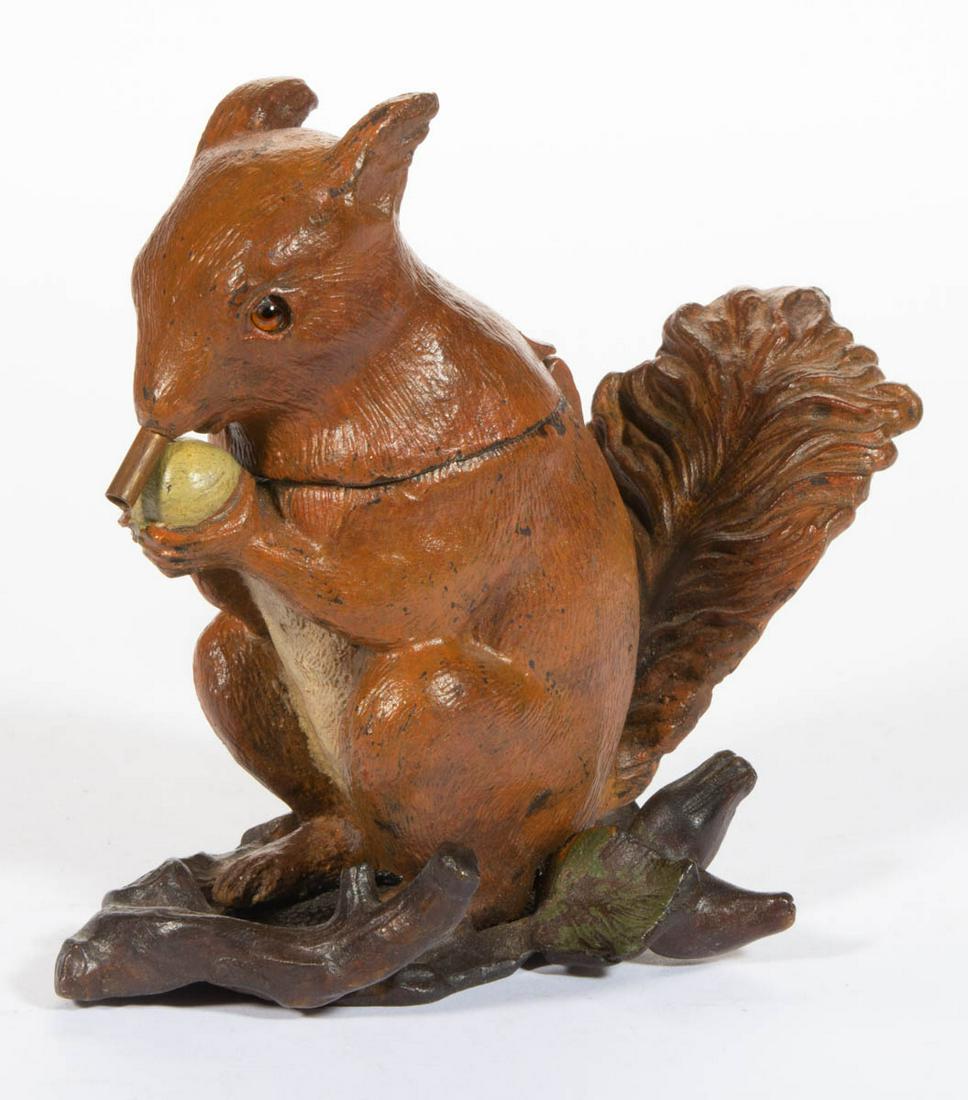 VIENNA BRONZE FIGURAL SQUIRREL CIGAR LIGHTER (1 of 2)