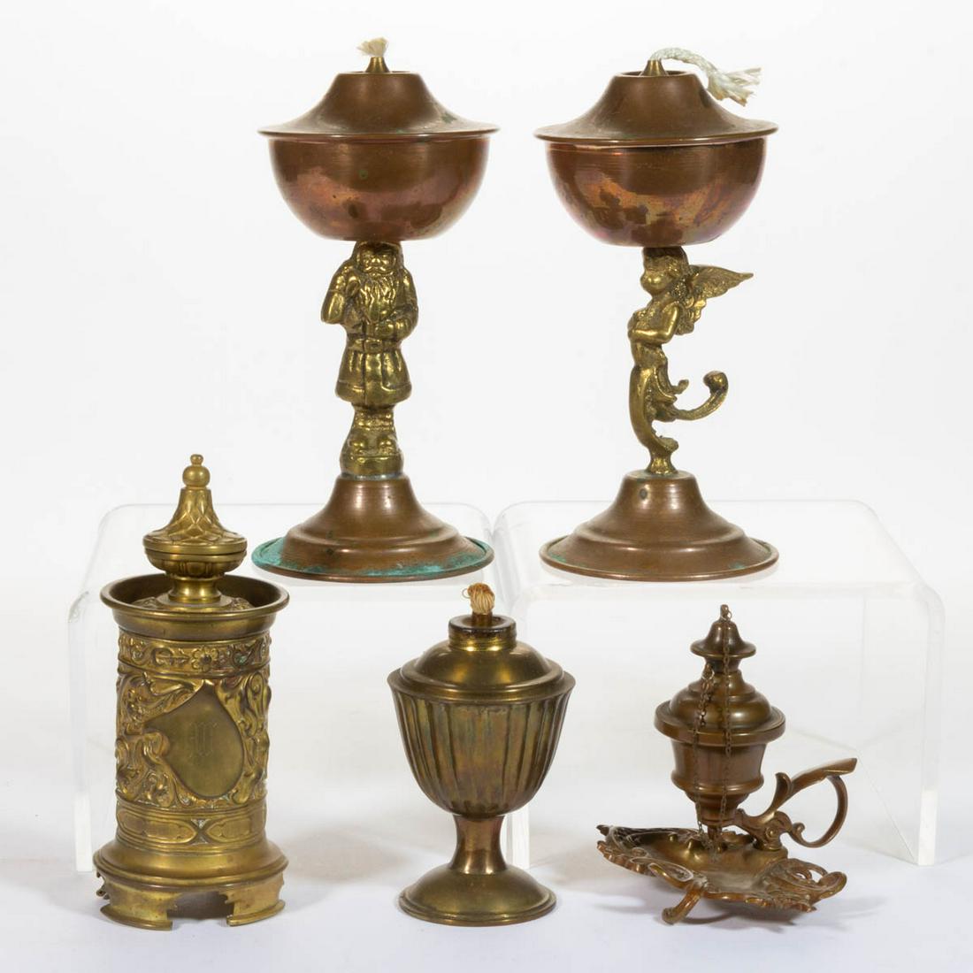 ASSORTED METAL CIGAR LIGHTERS, LOT OF FIVE (1 of 2)