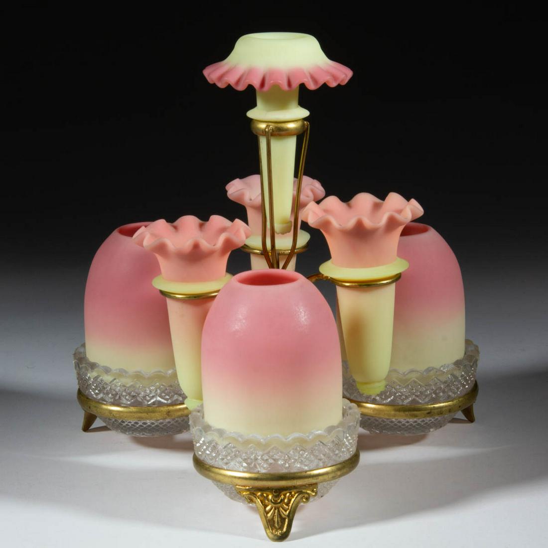 WEBB BURMESE EPERGNE FAIRY LAMP (1 of 1)