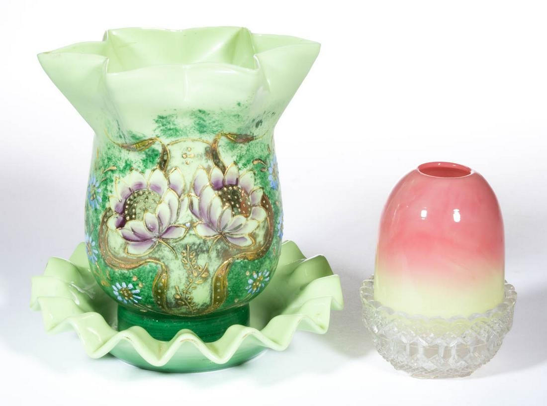 ASSORTED GLASS FAIRY LAMPS, LOT OF TWO (1 of 1)