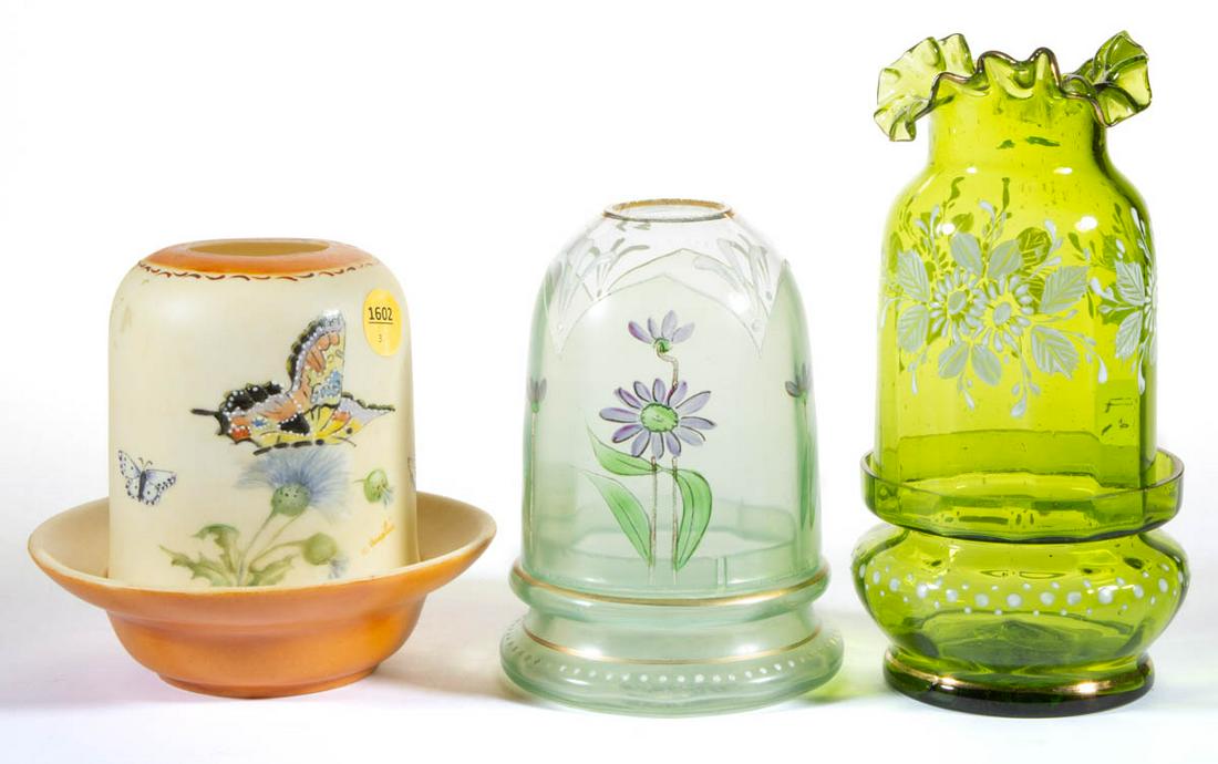 ASSORTED VICTORIAN GLASS FAIRY LAMPS, LOT OF TWO (1 of 1)