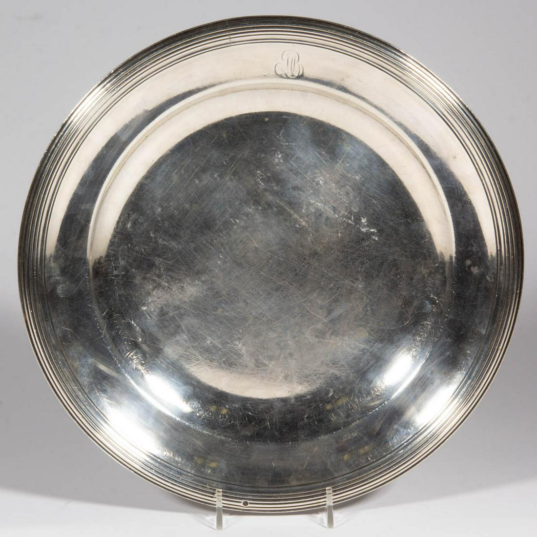 ANTIQUE FRENCH 0.950 SILVER CHARGER (1 of 2)