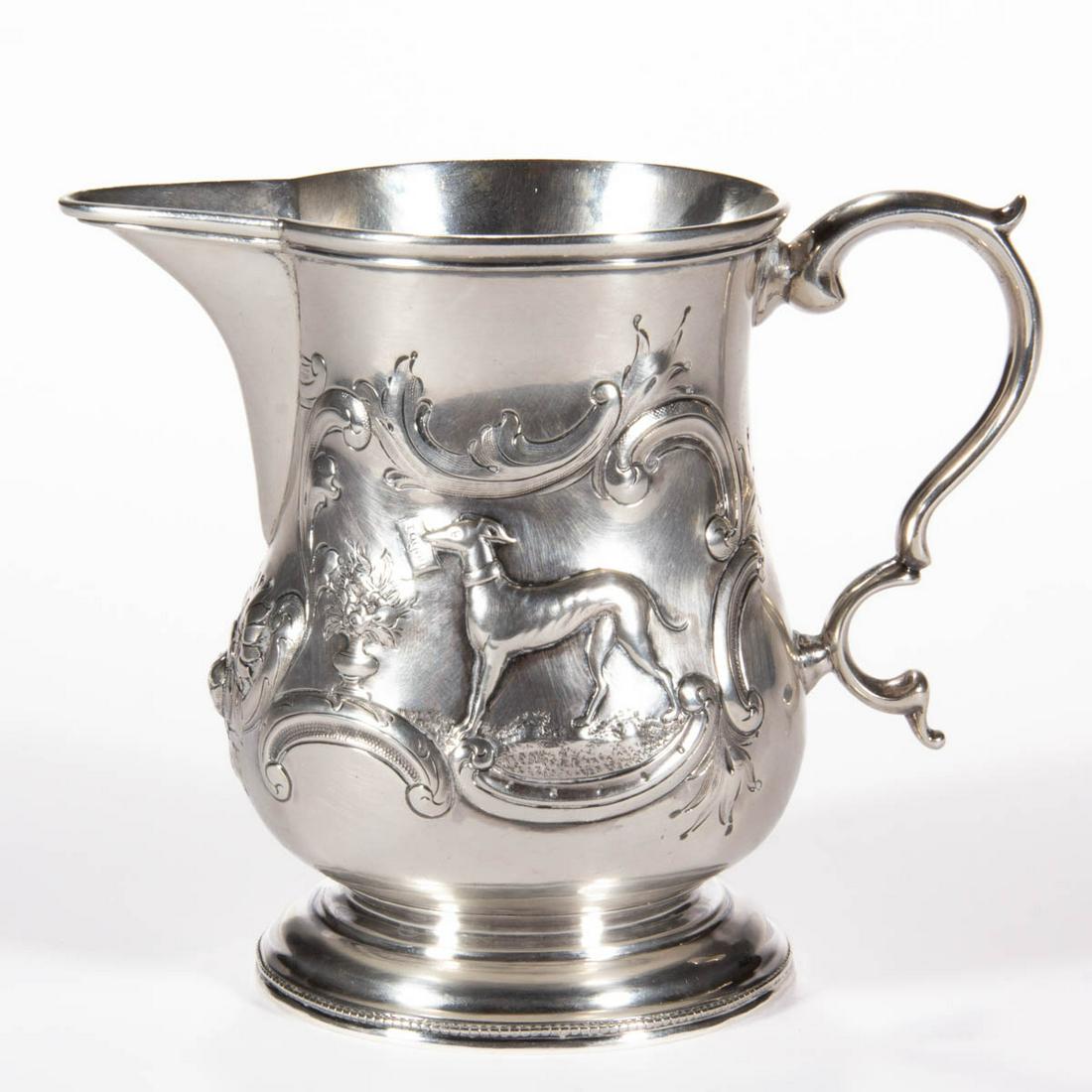 NEW YORK CITY, NEW YORK REPOUSSE COIN SILVER CREAMER (1 of 4)