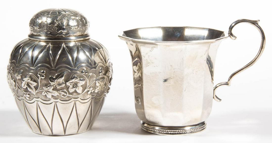 S. KIRK & SON AND DUHME & CO. STERLING SILVER DRINKING ARTICLES, LOT OF TWO (1 of 3)