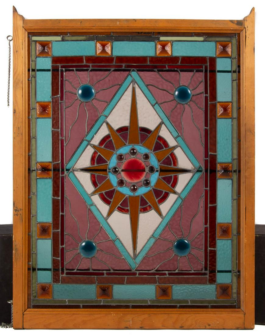 LEADED- AND STAINED-GLASS WINDOW (1 of 4)