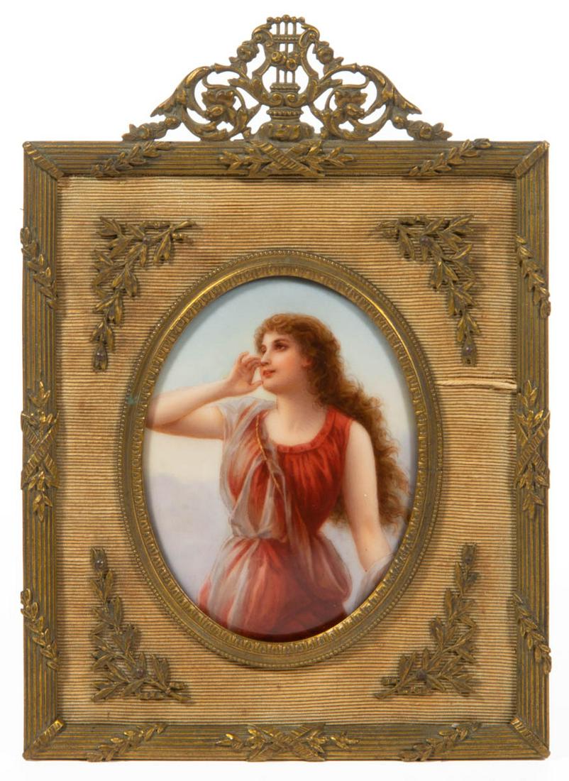 GERMAN PORCELAIN PORTRAIT PLAQUE (1 of 3)