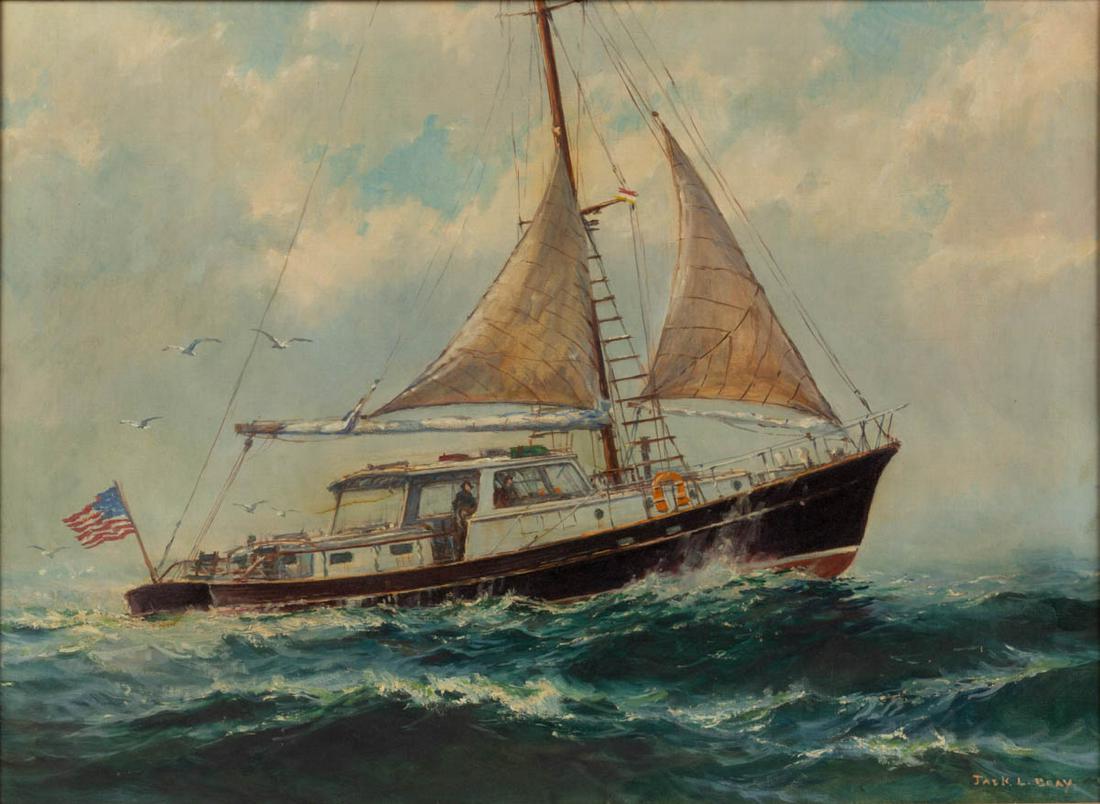 JACK LORIMER GRAY (CANADIAN-AMERICAN, 1927-1981) NAUTICAL SCENE (1 of 7)