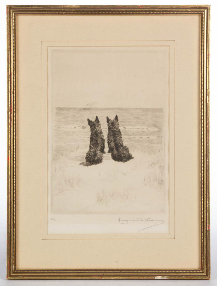 MARGUERITE KIRMSE (BRITISH-AMERICAN, 1885-1954) SCOTTIE DOG ETCHING (1 of 4)