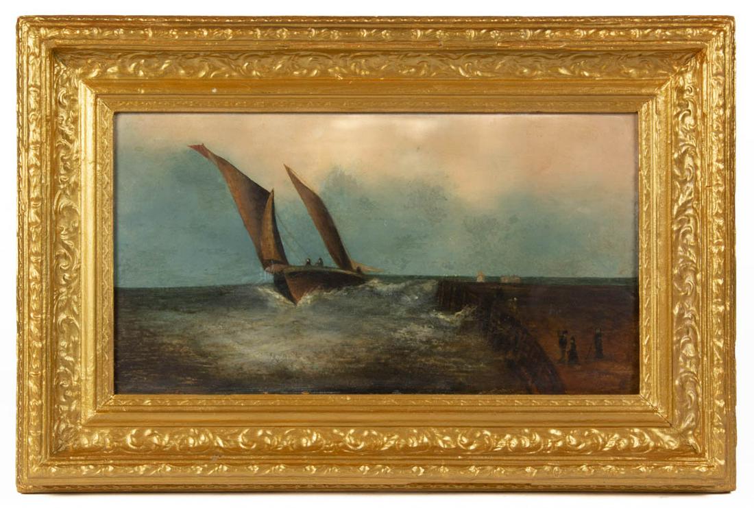 AMERICAN SCHOOL (19TH CENTURY) NAUTICAL SCENE (1 of 5)