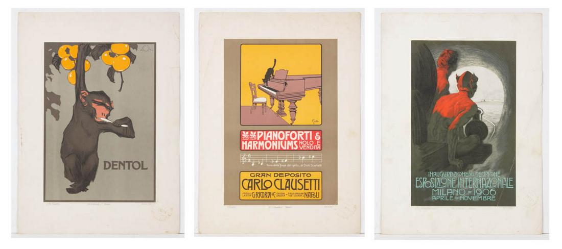 G. RICORDOI & C., MILANO, PORTFOLIO PRINTS, LOT OF THREE (1 of 4)