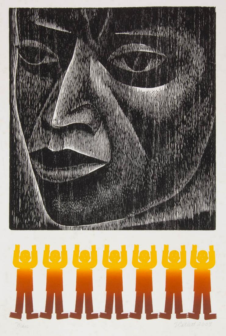 ELIZABETH CATLETT (AMERICAN, 1915-2012) "MAN" PRINT (1 of 5)