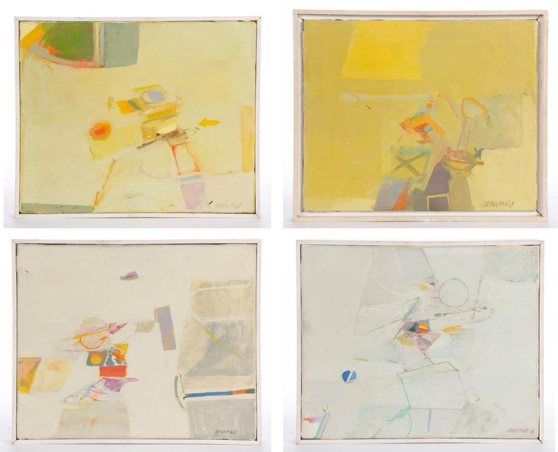 ALFONSO FRAILE (SPANISH, 1930-1988) ABSTRACT PAINTINGS, LOT OF FOUR (1 of 9)