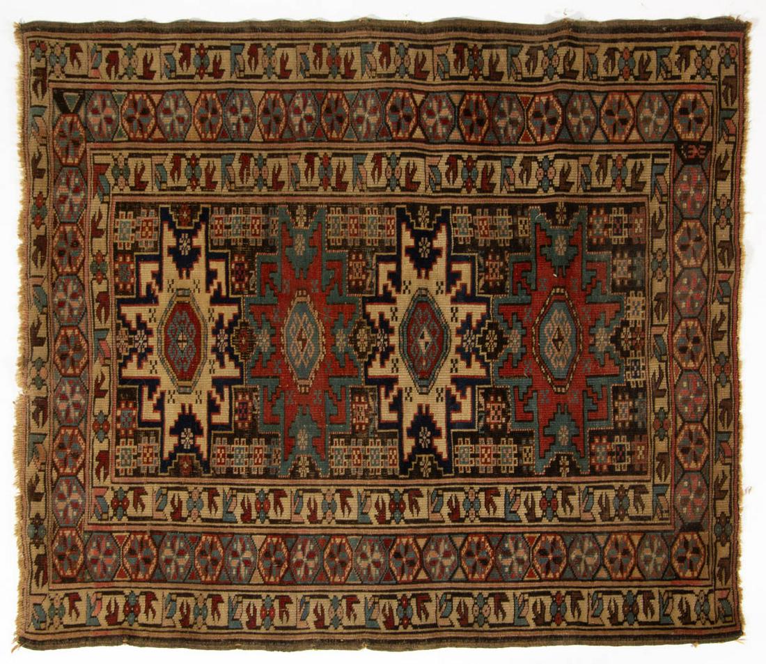 ANTIQUE CAUCASIAN SCATTER RUG (1 of 6)