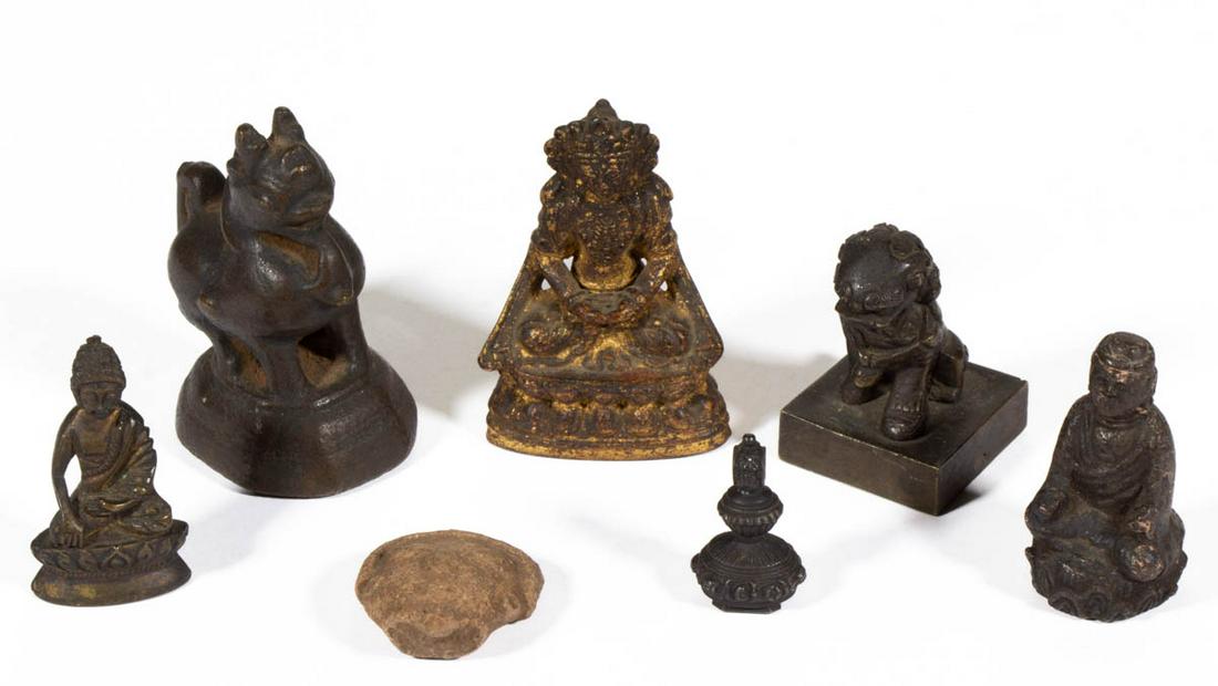 ASIAN AND OTHER BRONZE ARTICLES, LOT OF SIX (1 of 11)