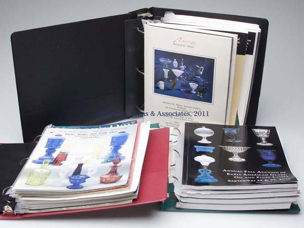 VARIOUS AUCTION HOUSE GLASS CATALOGS, LOT OF 24: VARIOUS AUCTION HOUSE GLASS CATALOGS, LOT OF 24, including Richard W. Oliver's auction of the Lowell Innes collection, and James D. Julia's auction of the Raymond and Grace Barlow collection, five Nor