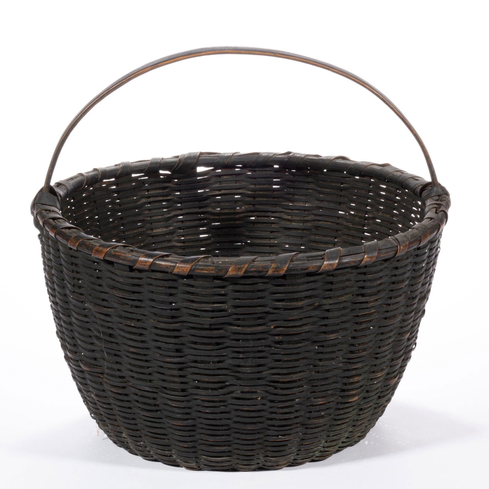 AMERICAN PAINTED STAVE-TYPE WOVEN-SPLINT EGG BASKET (1 of 6)