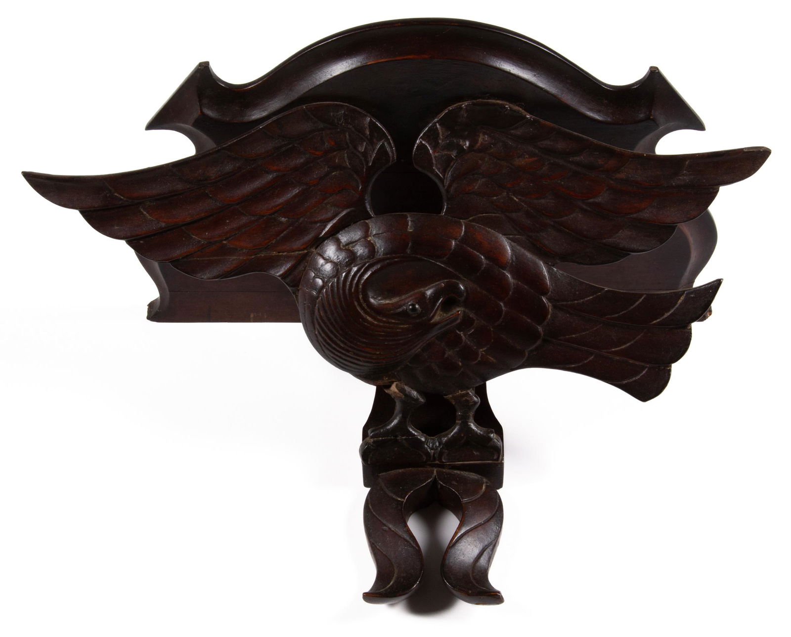 FOLK ART CARVED WOODEN WALL PLAQUE (1 of 4)