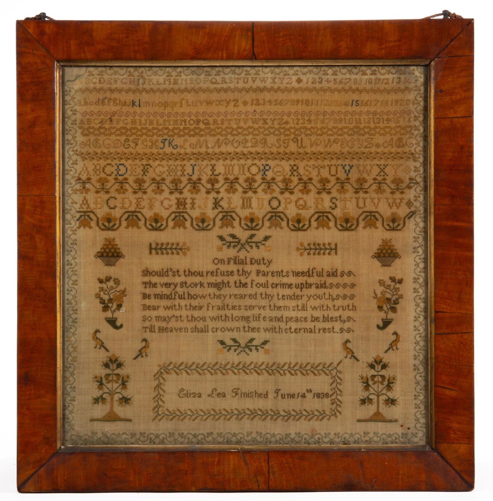 AMERICAN / BRITISH NEEDLEWORK SAMPLER (1 of 5)