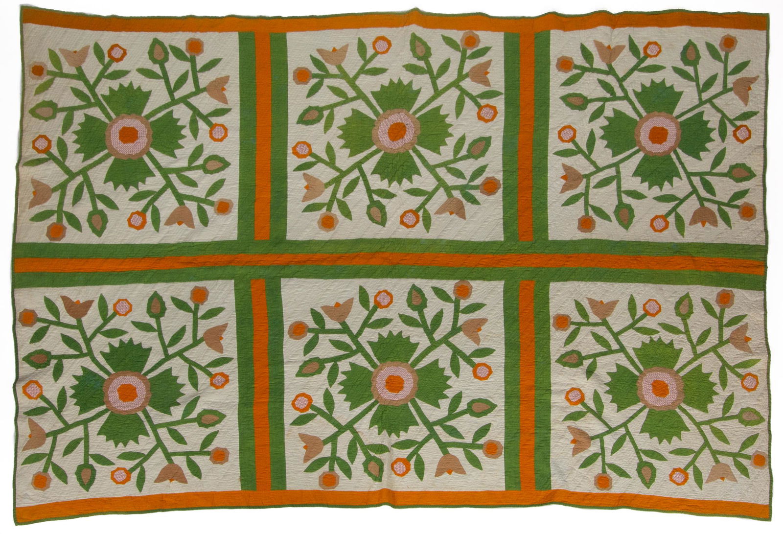 VIRGINIA "WHIG / DEMOCRAT ROSE" APPLIQUE QUILT (1 of 6)