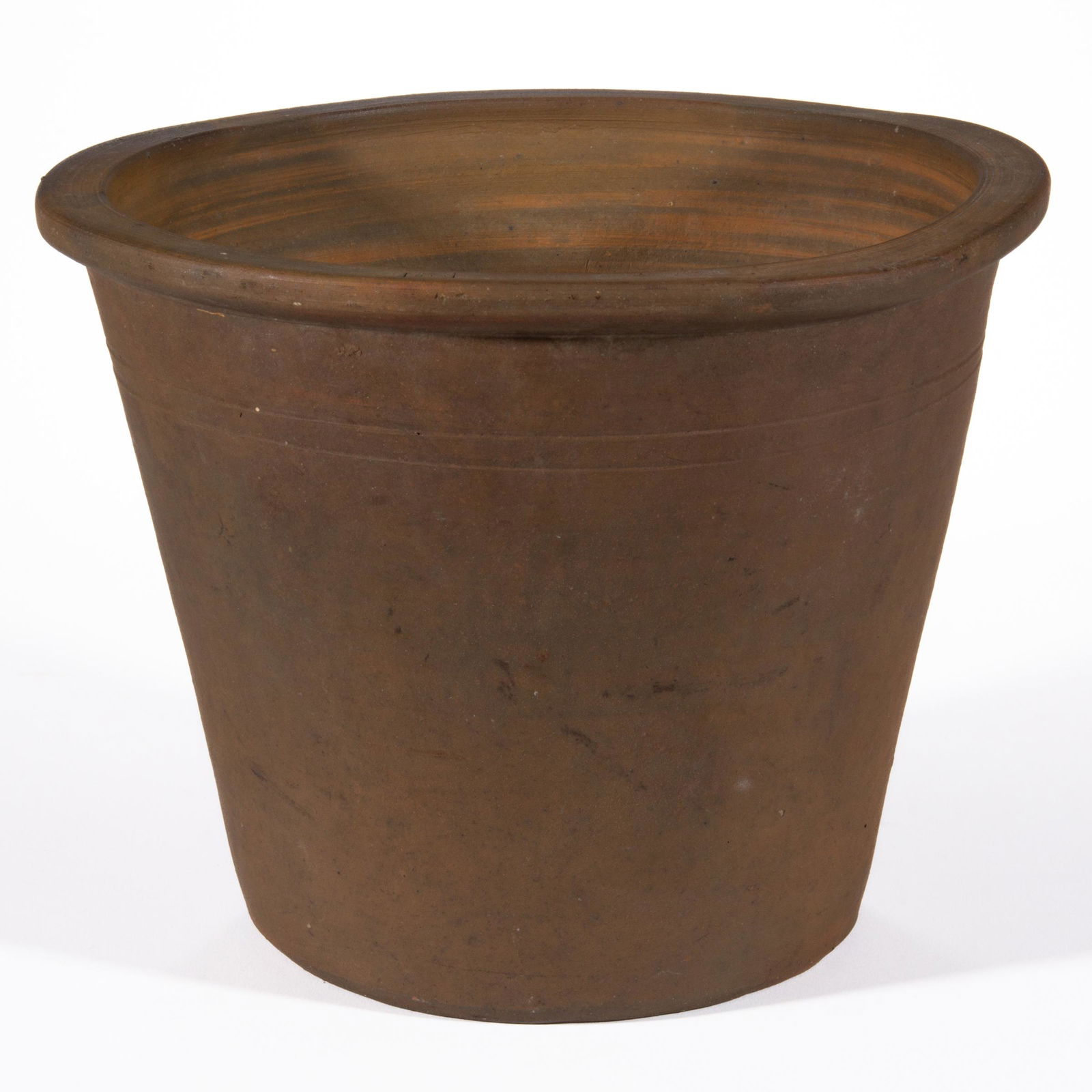 EMANUEL SUTER ATTRIBUTED, ROCKINGHAM CO., SHENANDOAH VALLEY OF VIRGINIA STONEWARE FLOWER POT (1 of 5)