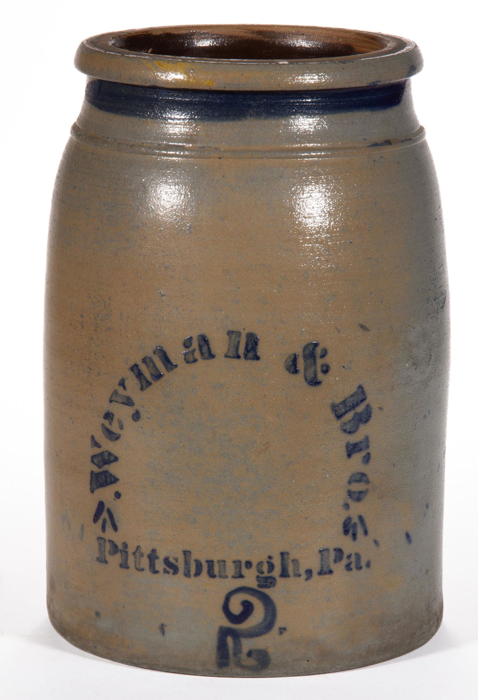 PENNSYLVANIA TOBACCO MERCHANT'S STENCILED STONEWARE JAR (1 of 5)