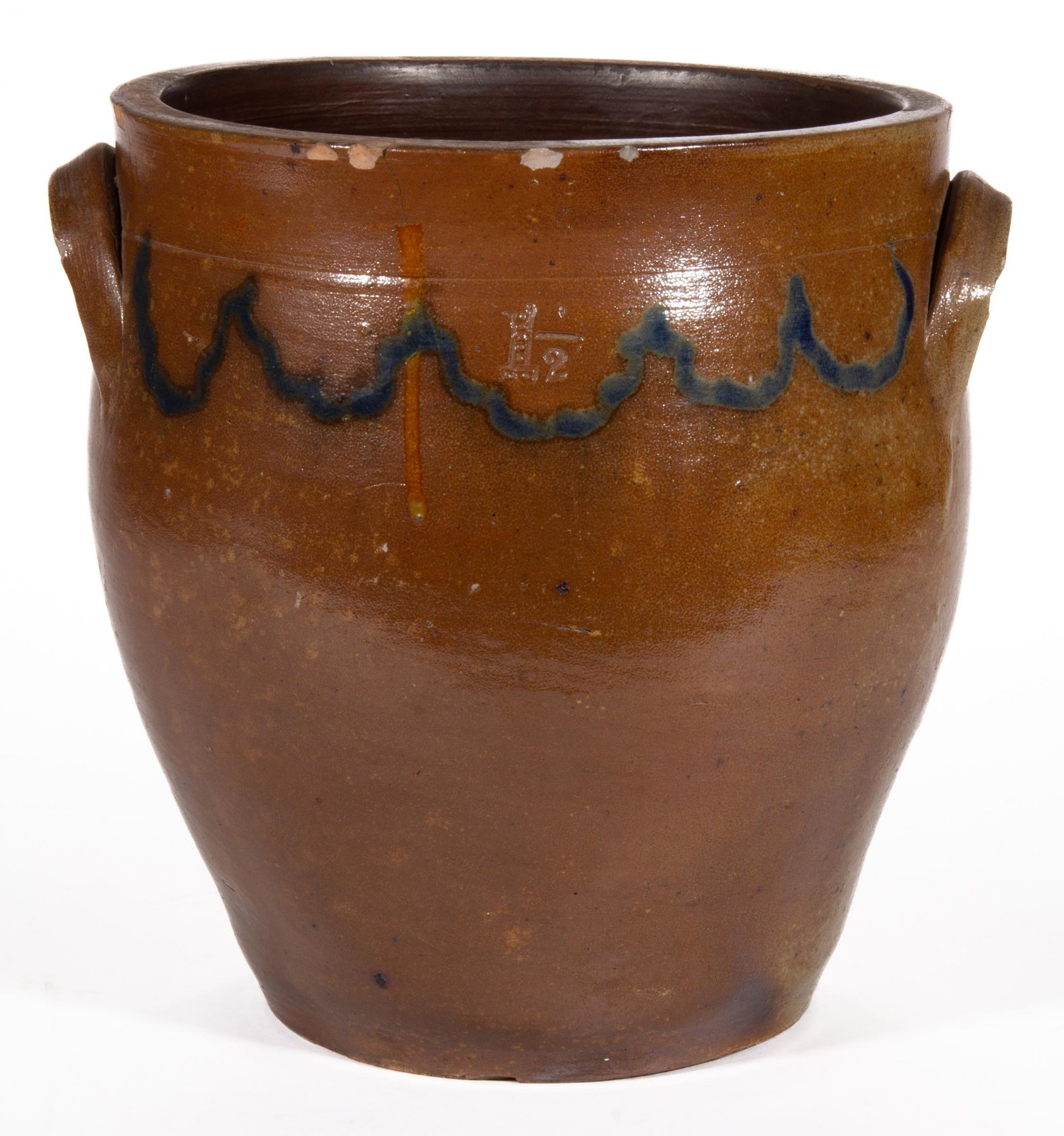 NEW YORK DECORATED STONEWARE JAR (1 of 6)