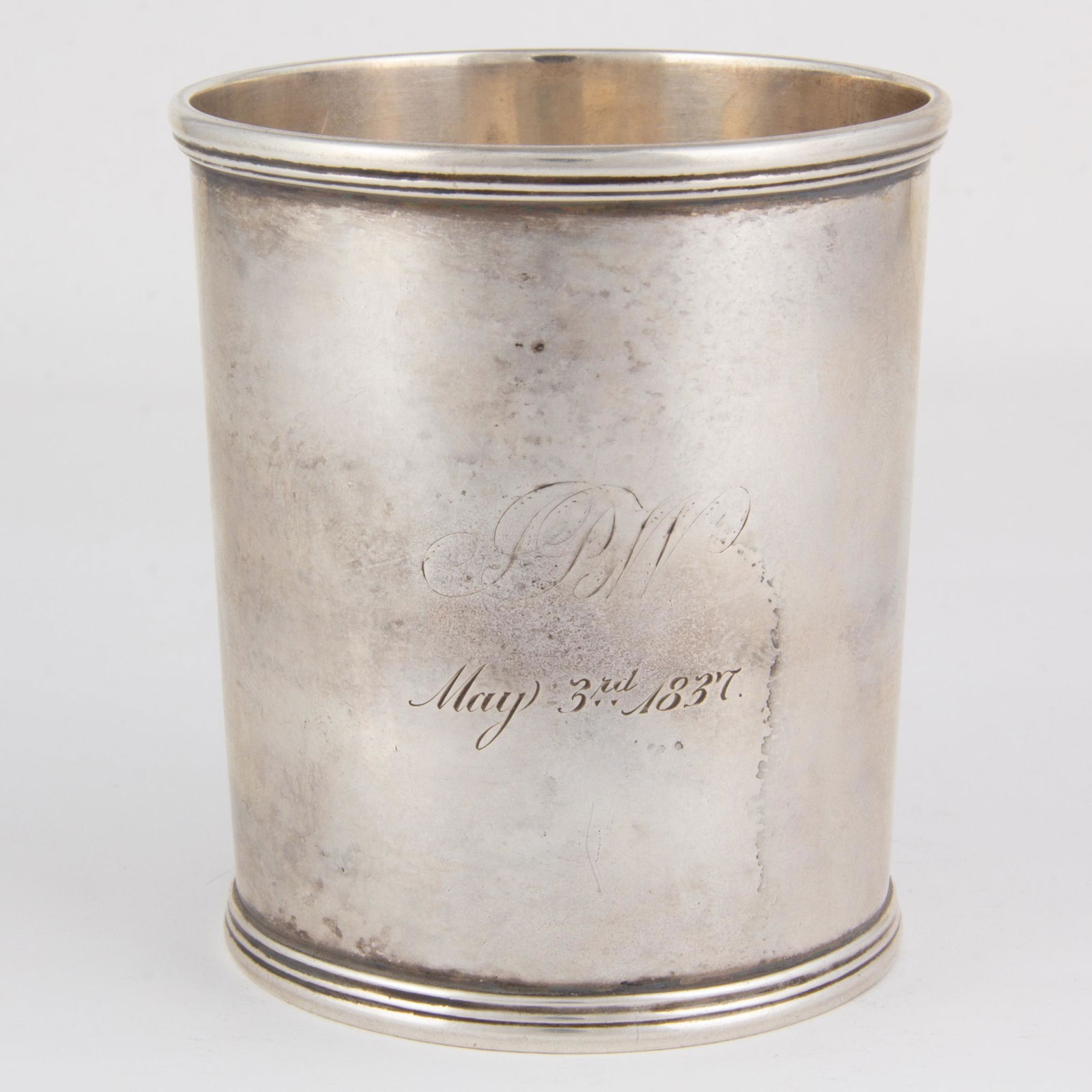 ASA BLANCHARD, LEXINGTON, KENTUCKY COIN SILVER JULEP CUP / BEAKER (1 of 3)