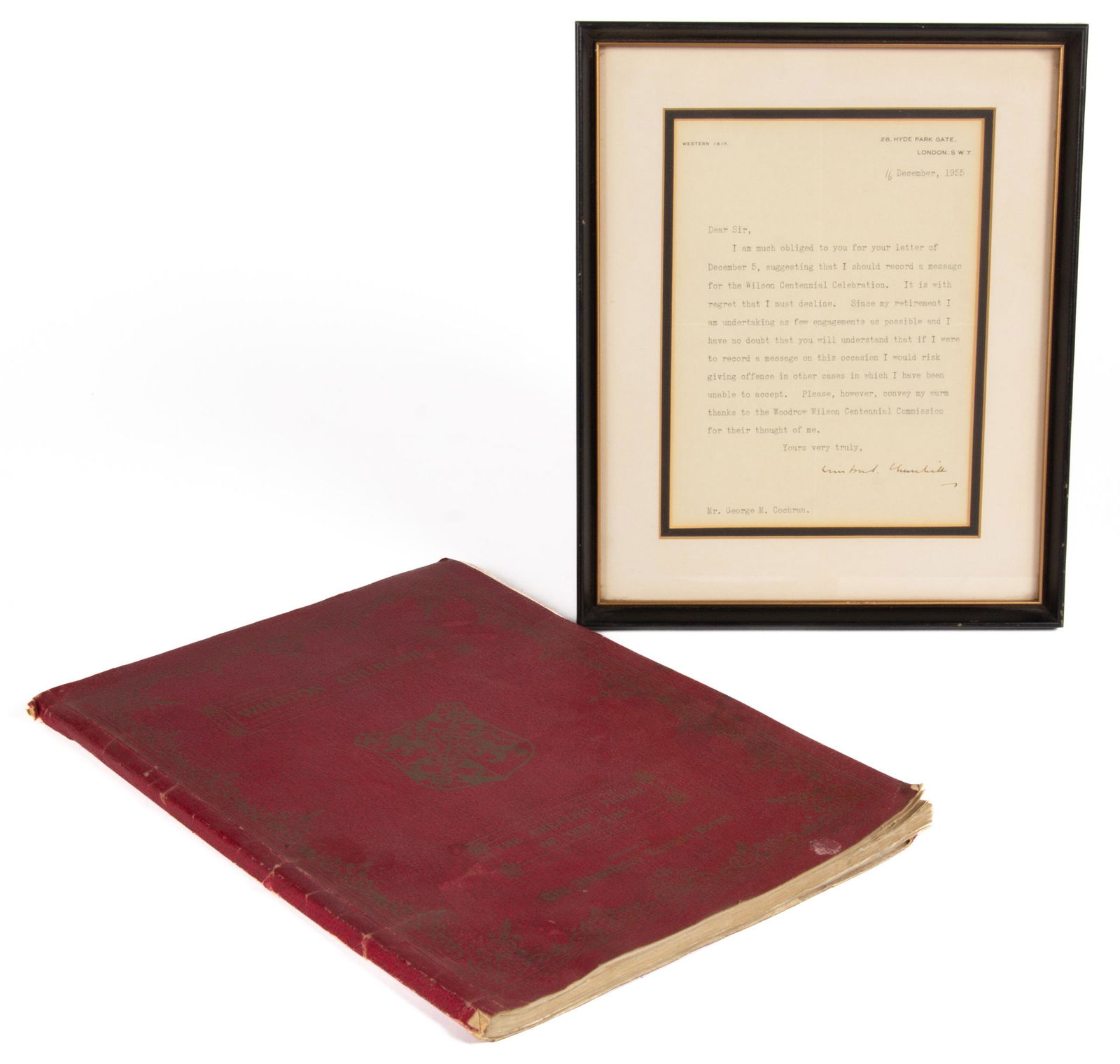 WINSTON CHURCHILL TYPED LETTER SIGNED (1 of 6)