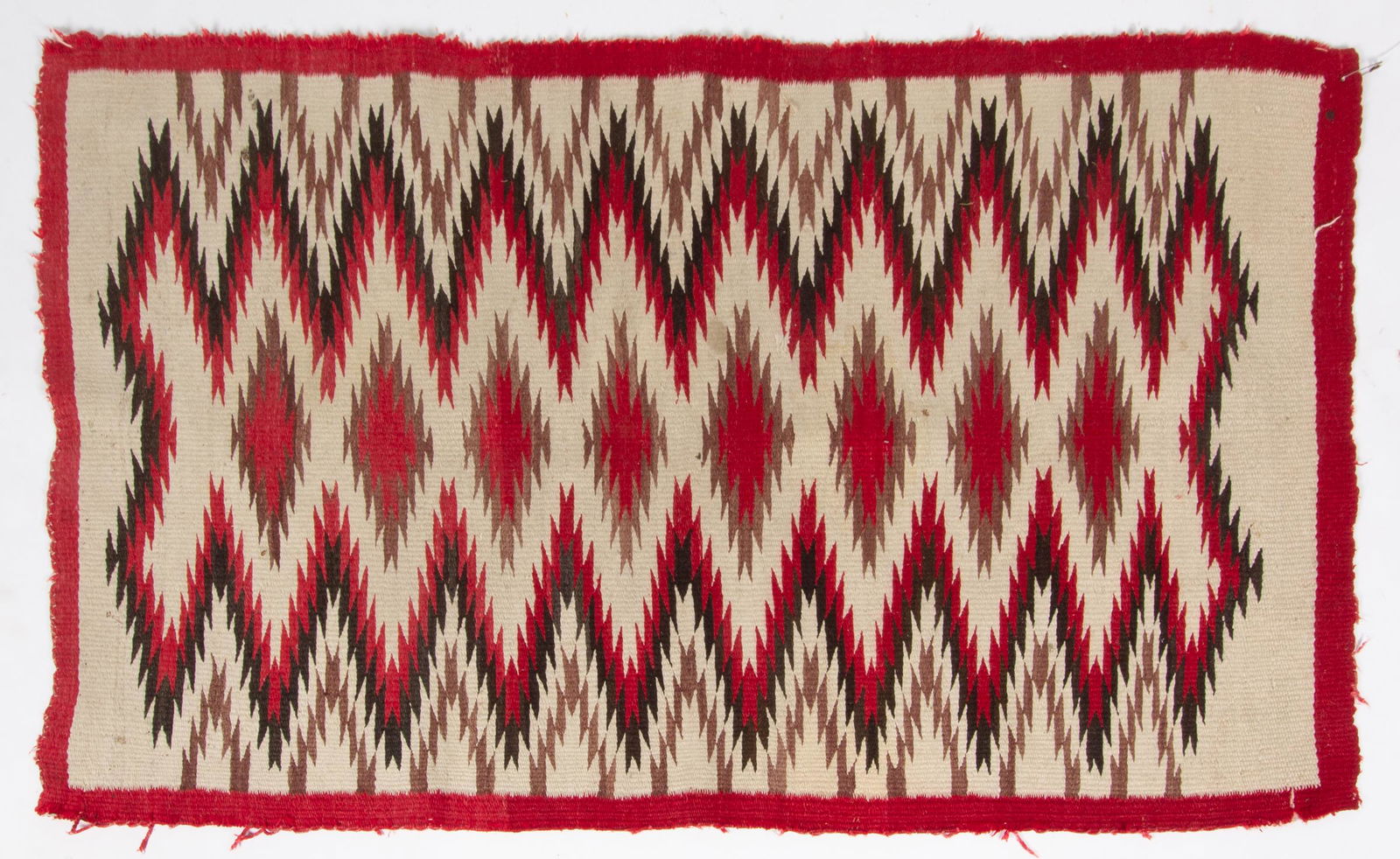 NATIVE AMERICAN NAVAJO "EYEDAZZLER" WOOL BLANKET / RUG (1 of 5)