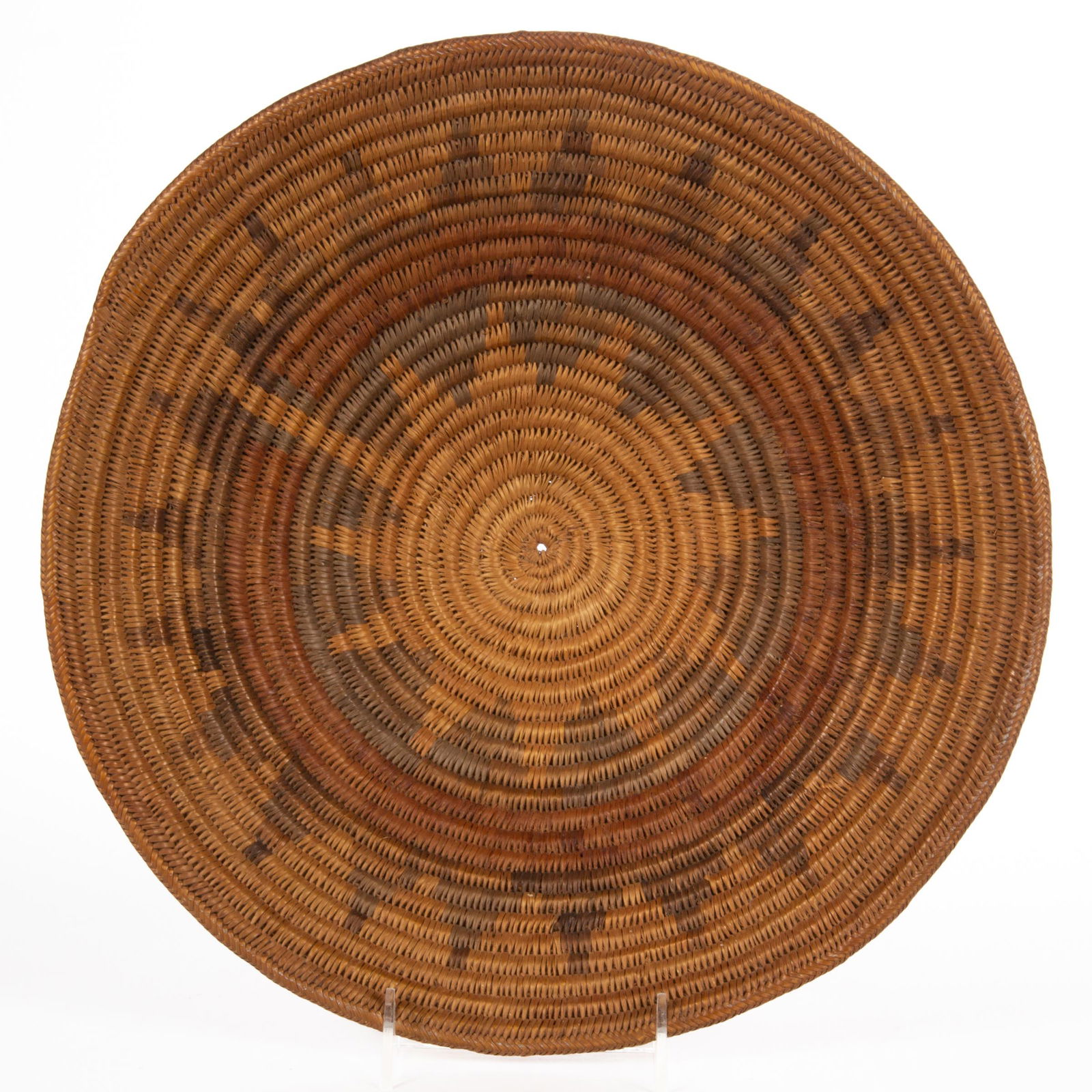 NAVAJO NATIVE AMERICAN CEREMONIAL WOVEN-COIL BASKET TRAY (1 of 3)