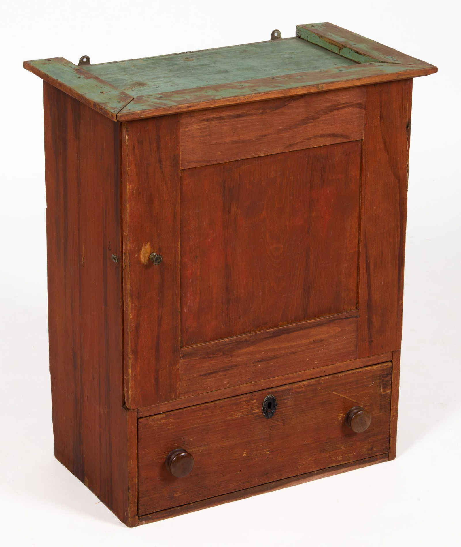 MID-ATLANTIC PAINTED PINE HANGING CUPBOARD (1 of 4)