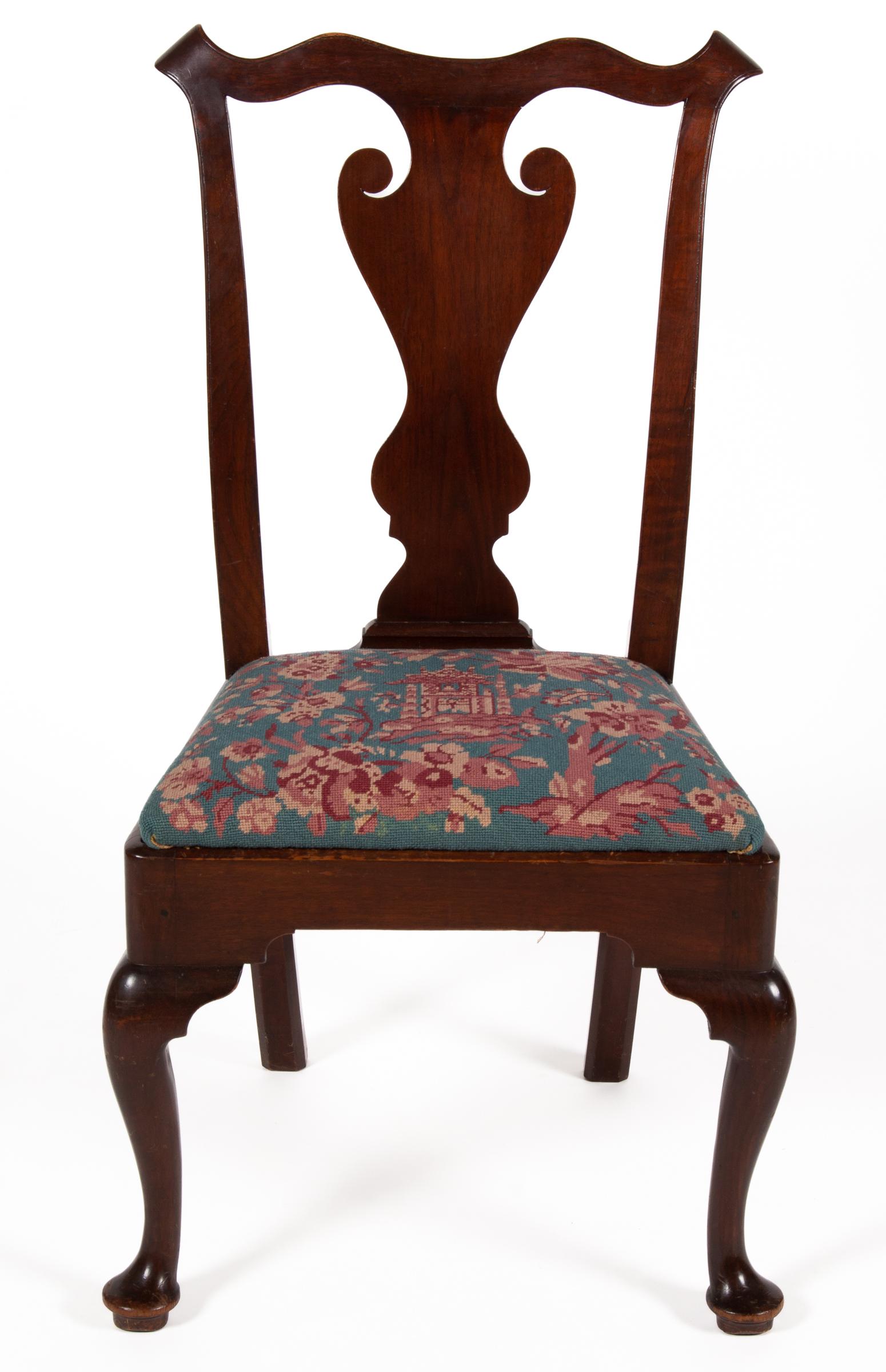 PHILADELPHIA QUEEN ANNE WALNUT SIDE CHAIR (1 of 6)