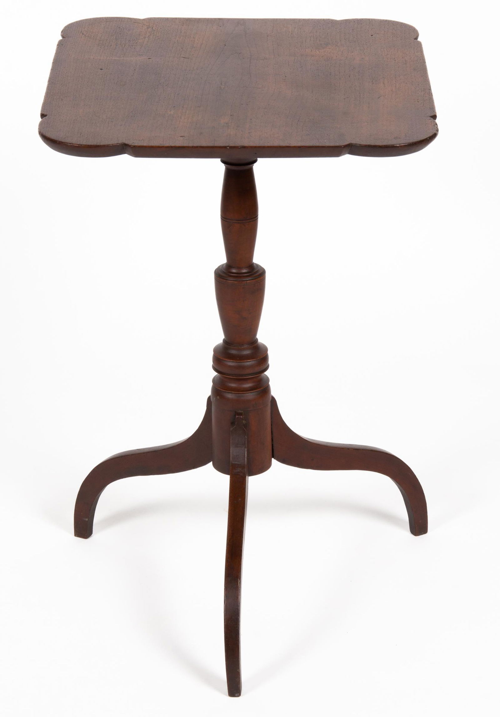 CONNECTICUT RIVER VALLEY CHERRY AND WALNUT CANDLESTAND (1 of 4)