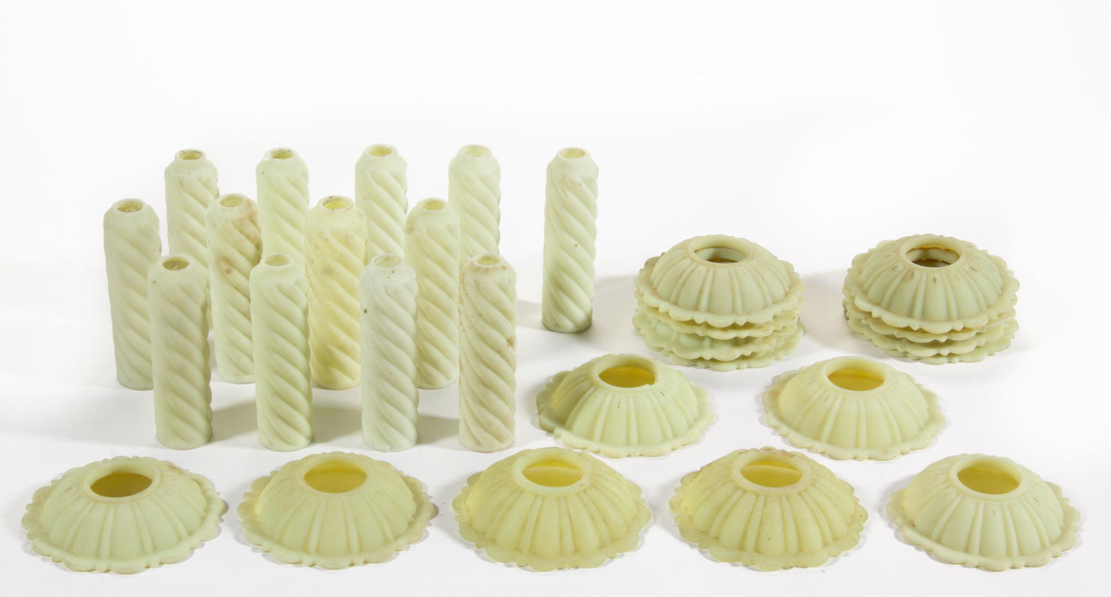 ASSORTED CANDLE MINIATURE LAMP COMPONENTS, LOT OF 28, (1 of 1)