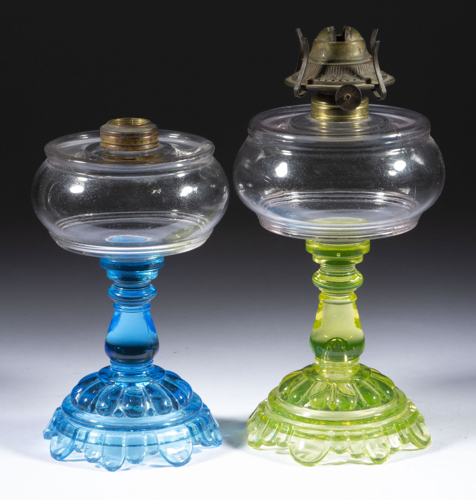 BELMONT KEROSENE STAND LAMPS, LOT OF TWO, (1 of 1)