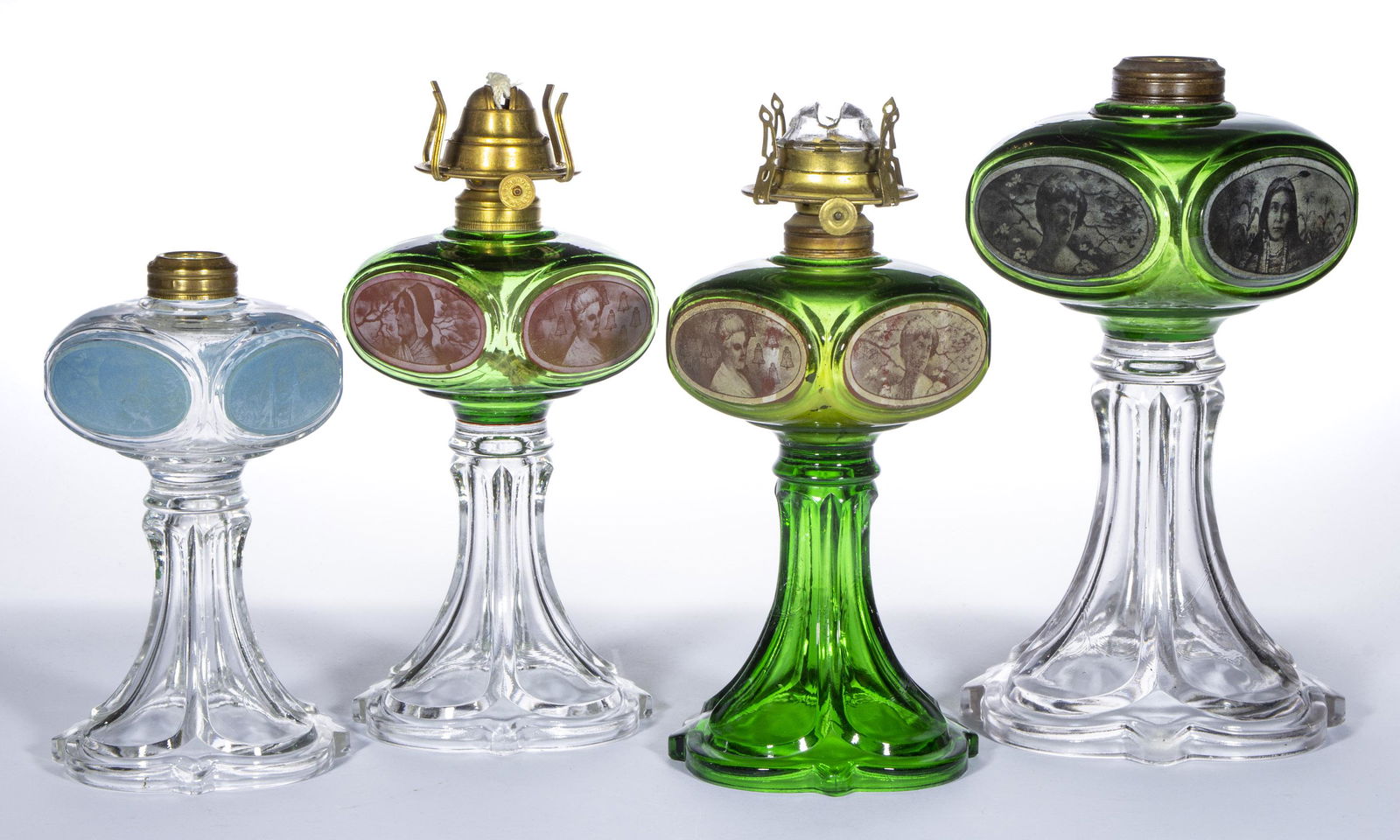 FOUR SEASONS KEROSENE STAND LAMPS, LOT OF FOUR, (1 of 1)