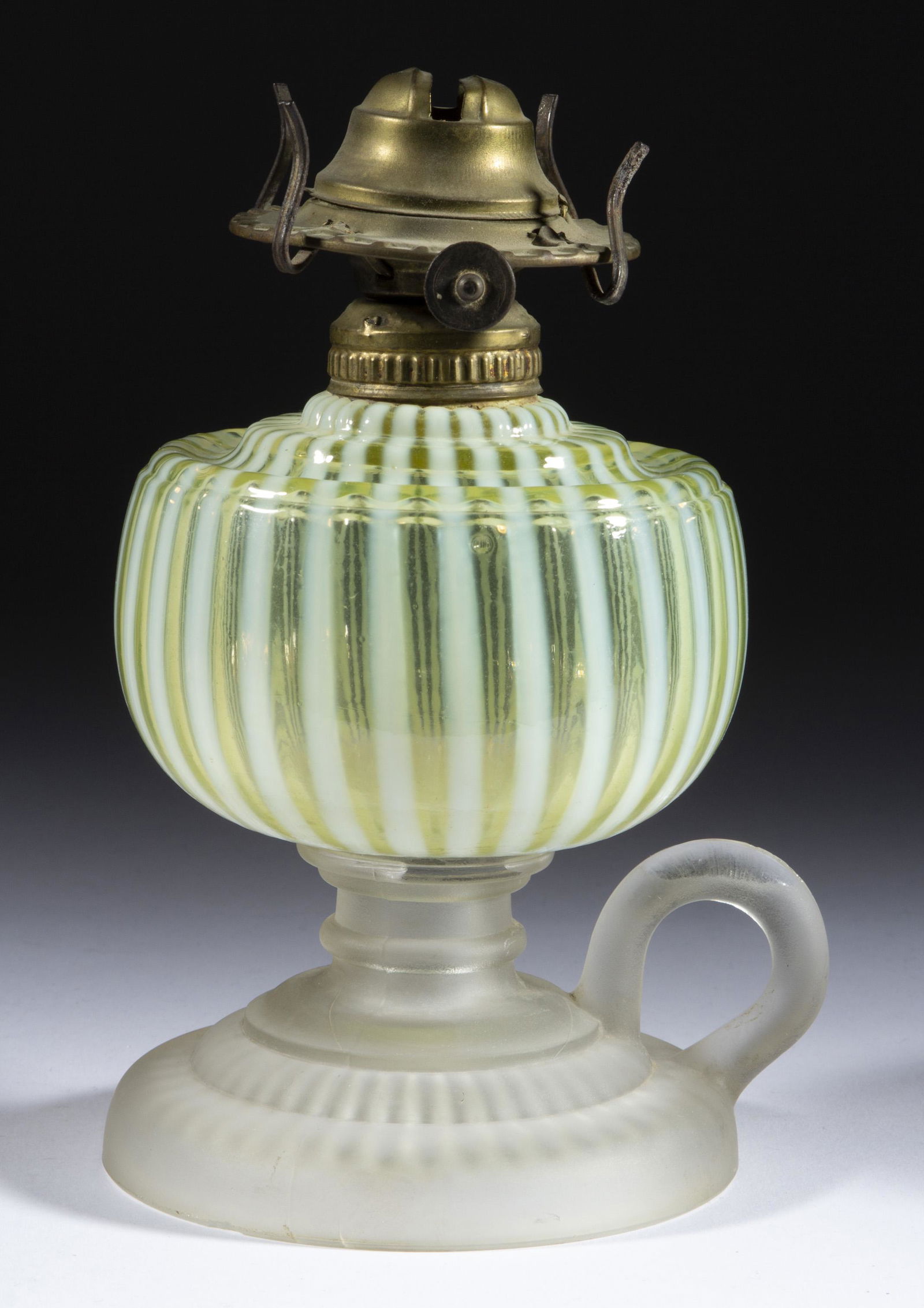 VENETIAN / VENICE KEROSENE FOOTED FINGER LAMP, (1 of 1)