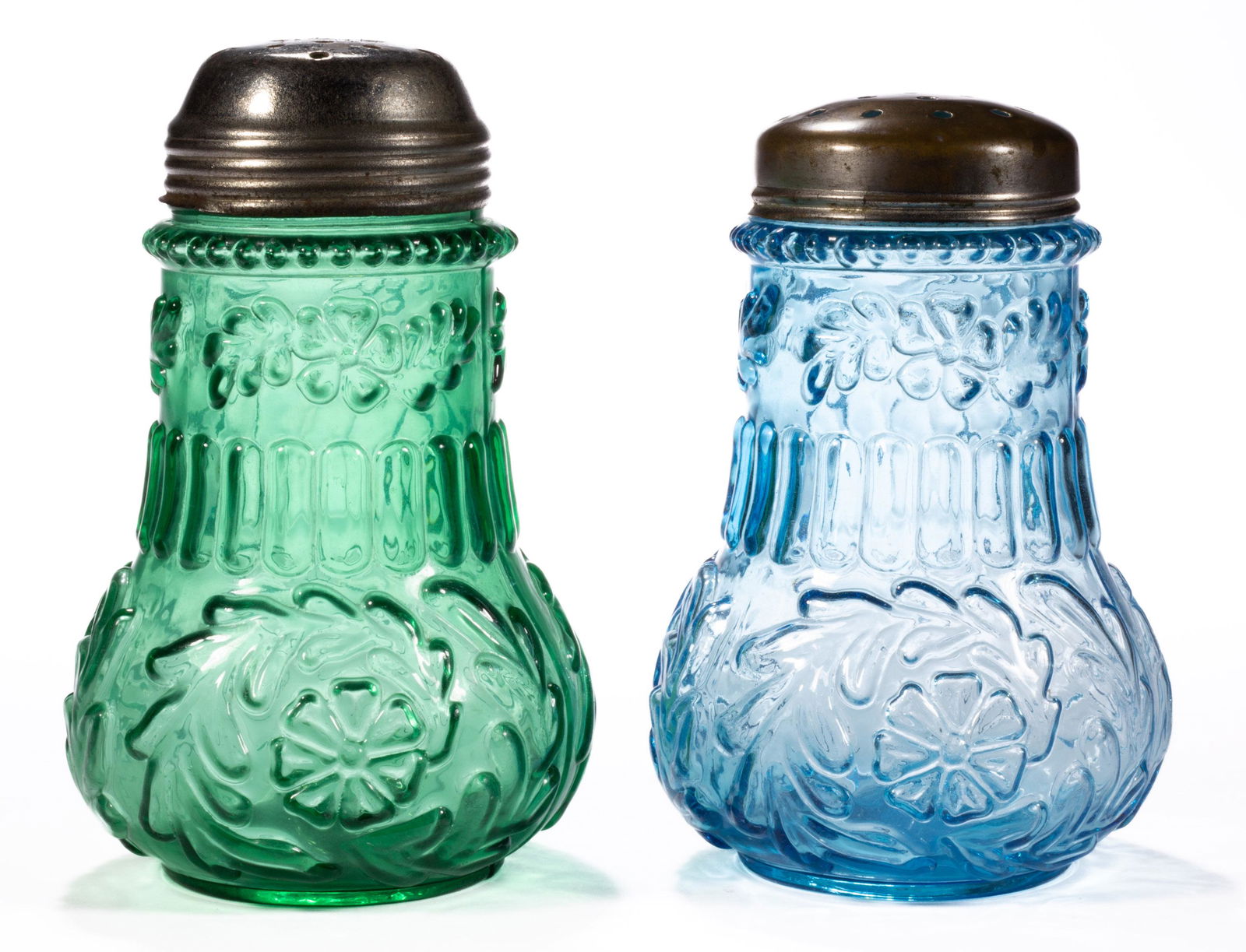 FLOWER MOLD SUGAR SHAKERS, LOT OF TWO, (1 of 1)