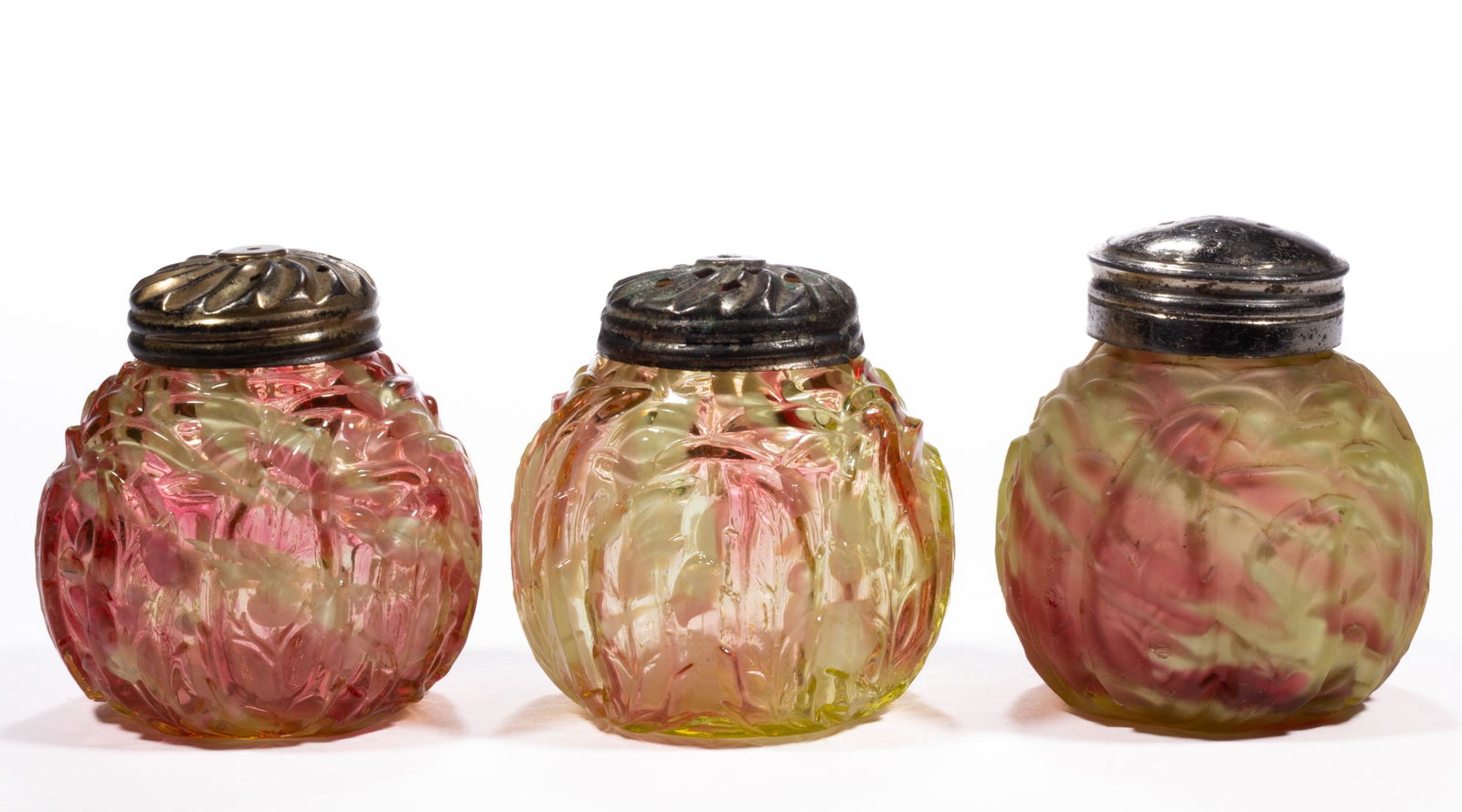 NORTHWOOD NO. 333 / LEAF MOLD SALT AND PEPPER SHAKERS, LOT OF THREE, (1 of 1)