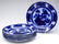 535: ENGLISH STAFFORDSHIRE TRANSFERWARE FLOW BLUE DINNE