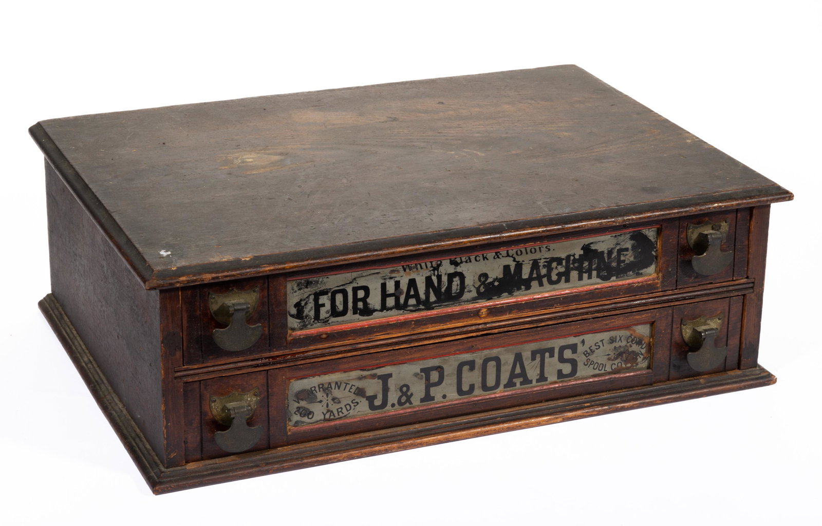 J. & P. COATS COUNTER STORE COUNTER-TOP SPOOL CABINET, (1 of 2)